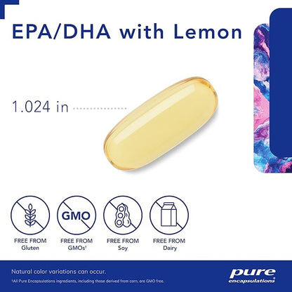 Pure Encapsulations EPA/DHA with Lemon 120 Softgel