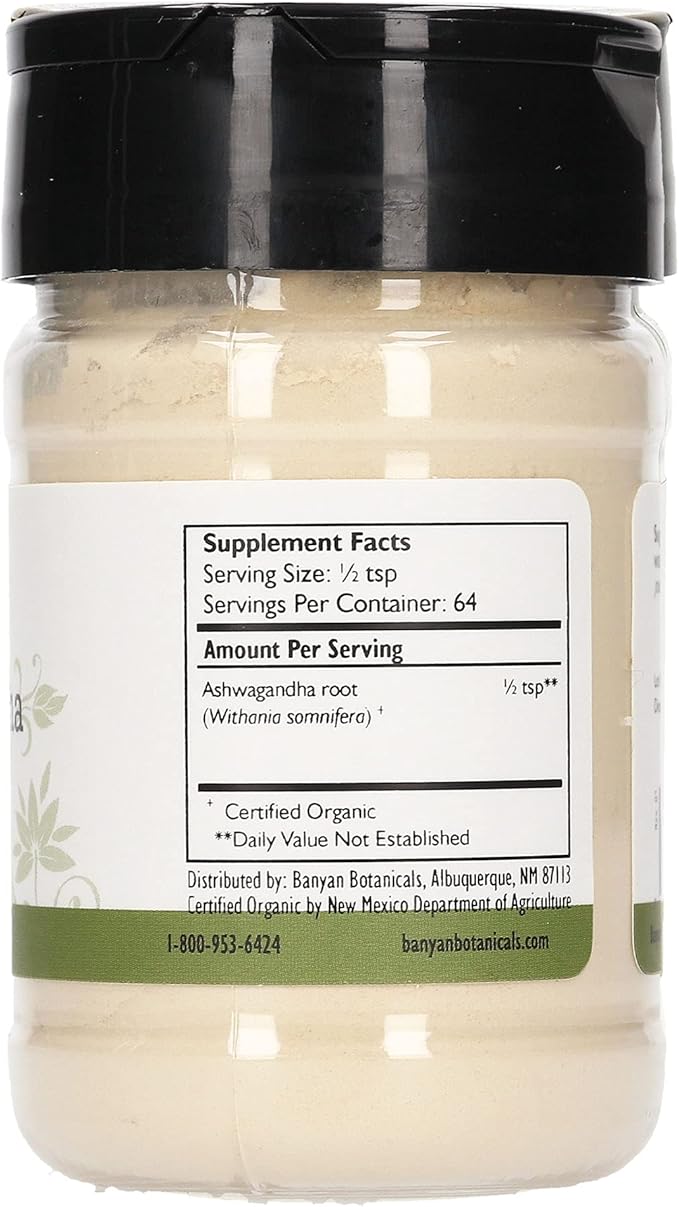 Banyan Botanicals Organic Ashwagandha Powder –