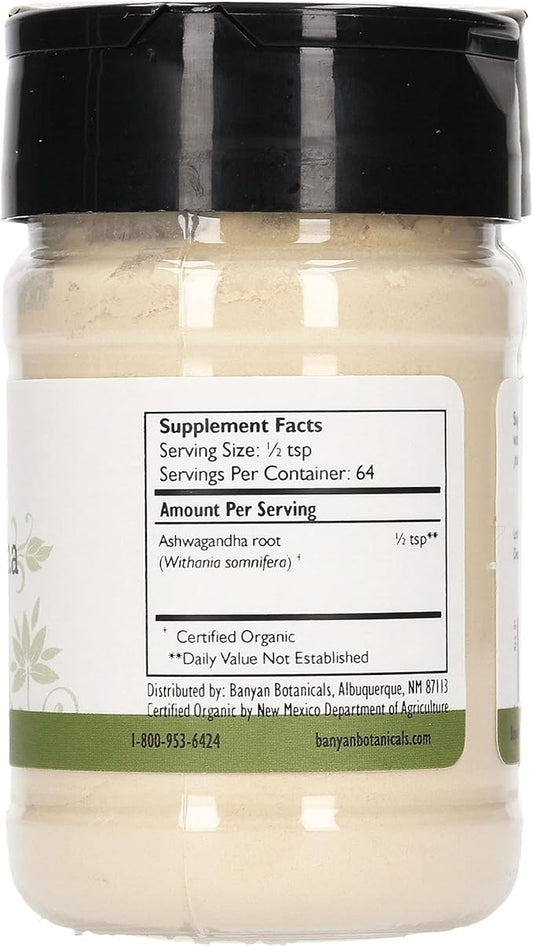 Banyan Botanicals Organic Ashwagandha Powder –