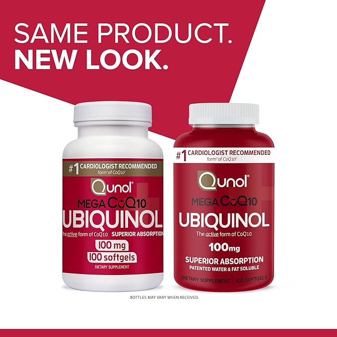 Qunol Mega Ubiquinol CoQ10 100mg Softgels- Q10 for 100 Count 2)