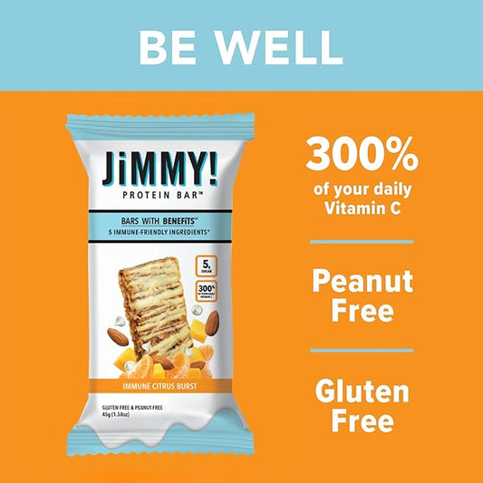 JiMMY! Protein Bar, Citrus Blast, Immune 12 Count