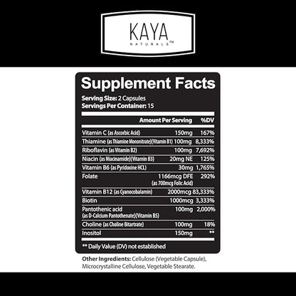 Kaya Naturals B-12 Complex 30 Capsules