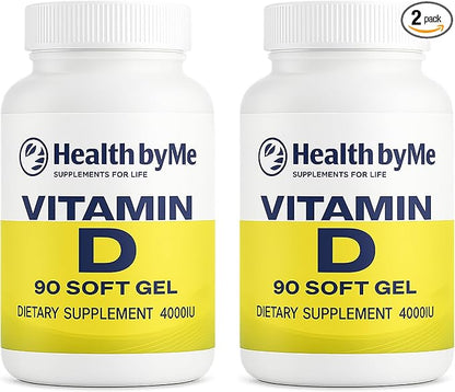 Vitamin D3 4000 IU Softgels | 180 Counts High Potency Vitamin D Supplement for Immune Support, Bone Strength, Muscle Function & Positive Mood Balance