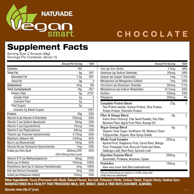 Vegansmart Naturade Plant Based Vegan Protein Powder 2 Pack (30 Servings)