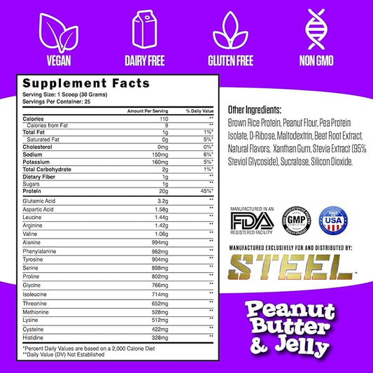 Steel Supplements Veg-PRO 25 Servings (1.59lbs) |