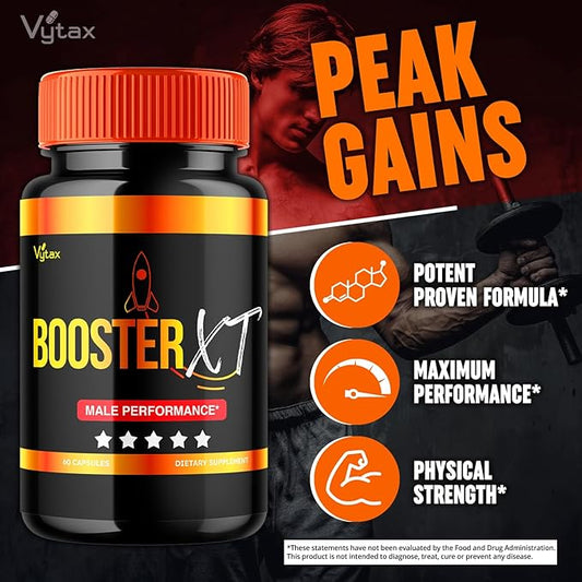 (5 Pack) Booster XT for Men, Booster XT Capsules, Premium Formula Vitamin Supplement Support Energy Peak Performance Multivitamin Pastillas Capsulas BoosterXT Boost XL (300 Capsules)