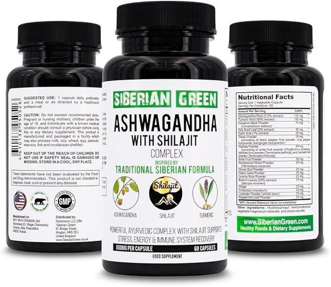 Ashwagandha with Altai Shilajit & Turmeric 60 Capsules