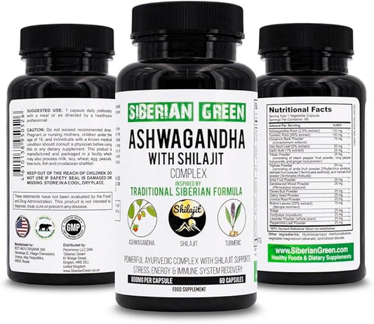 Ashwagandha with Altai Shilajit & Turmeric 60 Capsules