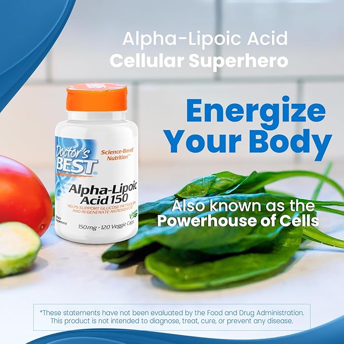 Doctor's Best Alpha-Lipoic Acid 150, Helps 150mg, 120 120 Veggie
