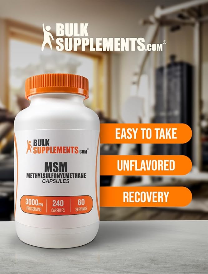 BulkSupplements.com MSM Capsules 3000mg - 4 Capsules 240 Capsules 1)