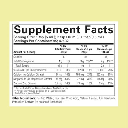 ChildLife Essentials Liquid Calcium Supplement for Kids - Baby Calcium with Magnesium, Zinc, and Vitamin D3 - Orange Flavor, 16 fl oz (2 Pack)