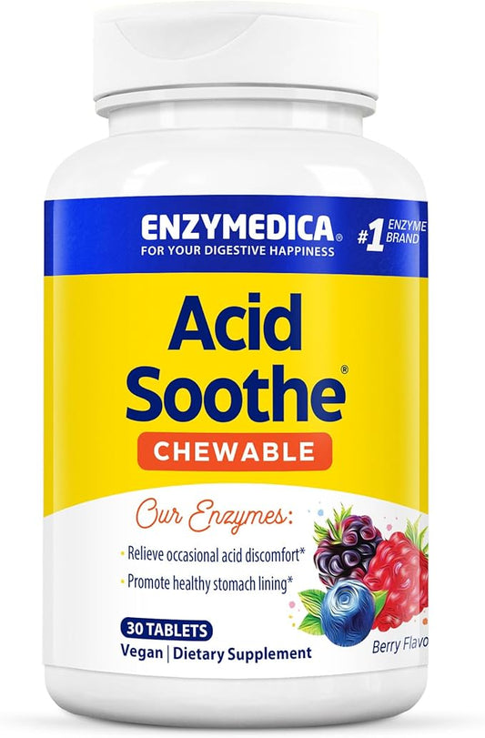 Enzymedica - Chewable Acid Soothe, Supports 30 count