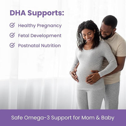 Prenatal DHA for Women 600mg + 400 IU D3 | 120 Softgels 3 Fish 300mg per