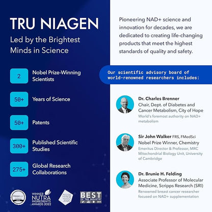 TRU NIAGEN NAD+ Booster with Hydration & Prebiotic Support Award-Winning Nicotinamide Riboside Mixing Powder for Cellular Energy, Repair & Healthy Aging - 30ct/300mg Stick Packs: On-The-Go Supplement