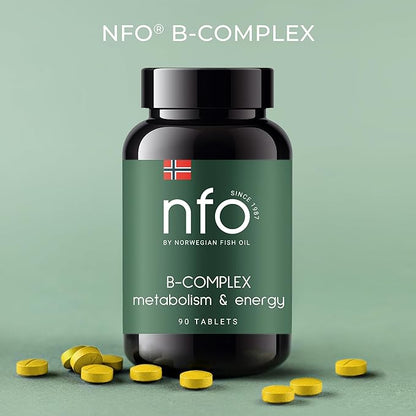 Vitamin B Complex [90 Tablets] Norwegian B1, B2, B2, B3, B3, B5, B5, B6, B6, B9, B9, B12 B12 for
