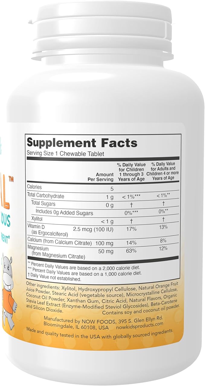 NOW Supplements, Kid Cal with Calcium 100 Chewables, 2)