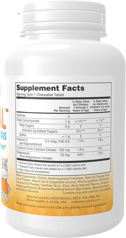 NOW Supplements, Kid Cal with Calcium 100 Chewables, 2)