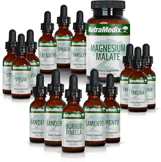 NutraMedix Cowden Support Program Month 2 - Bioavailable Herbal Detox Protocol Including Banderol, Burbur-Pinella, Samento Cat's Claw Tincture & More - Supports Immune System (15 Piece Set)