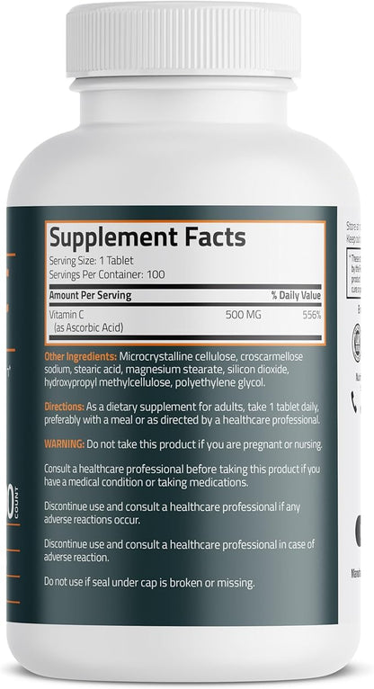 Bronson Vitamin C 500 MG Supports 100 Vegetarian
