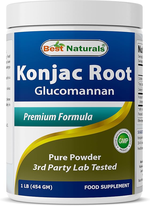 Best Naturals Konjac Root Glucomannan Powder (Non-GMO) 1 Pound