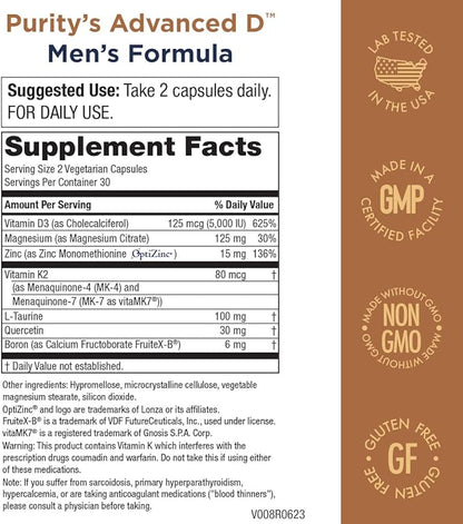 Purity Products Dr. Cannell's Advanced Vitamin K2, Zinc, 60 Vegetarian