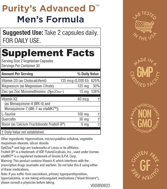 Purity Products Dr. Cannell's Advanced Vitamin K2, Zinc, 60 Vegetarian