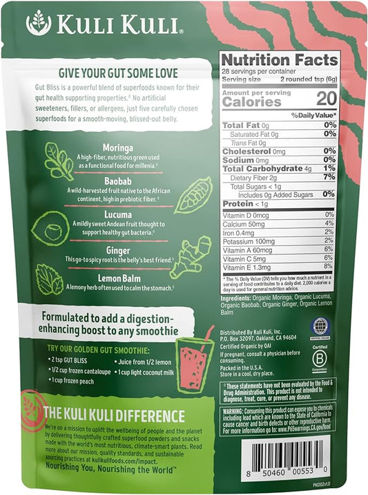 Kuli Kuli Gut Bliss Superfood Powder [6 oz]