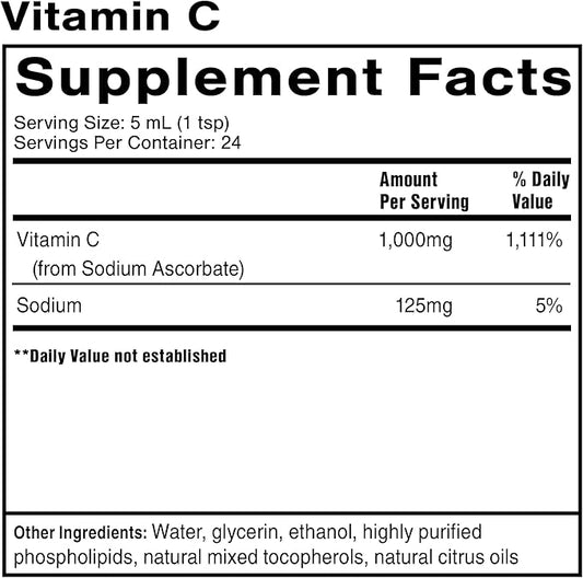 Quicksilver Scientific Liposomal Vitamin C 1000mg Buffered (4oz / 120ml)