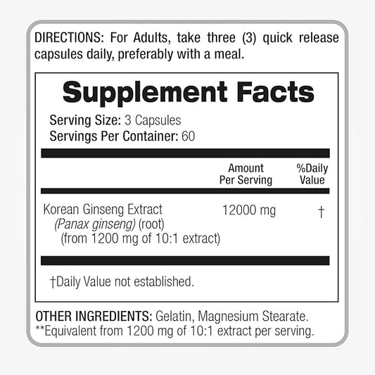 Lab | Ginseng |180 Capsules |12000