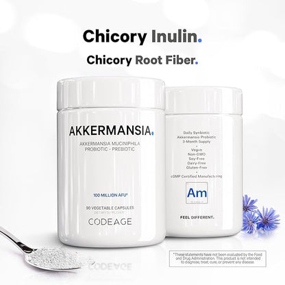 Codeage Akkermansia Muciniphila Probiotic Supplement 3-Month Supply 100 Million 90 Capsules