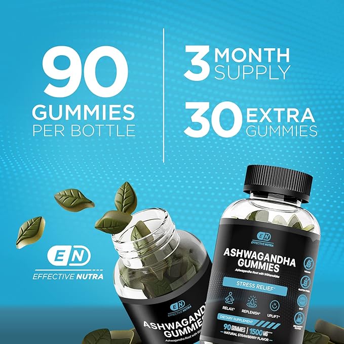 Ashwagandha Gummies for Men and Women 1500mg (2-Pack)