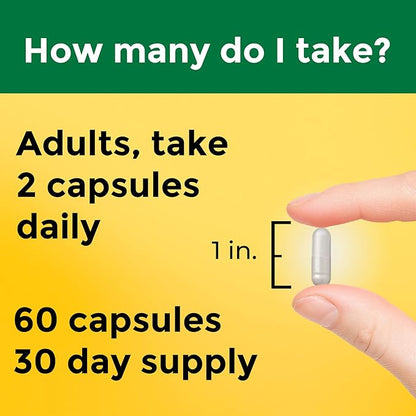 Nature Made Magnesium Complex with Vitamin D3 & 60 Capsules, 30 Day