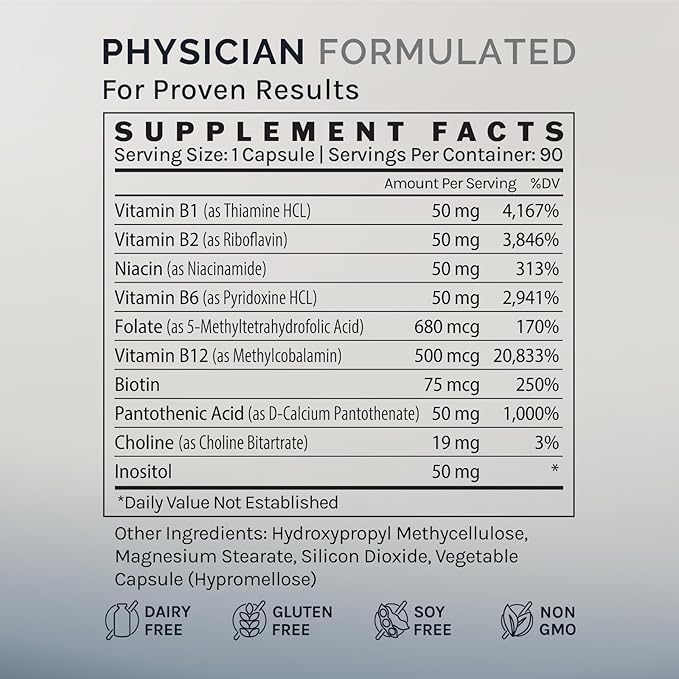 Methylated B-Complex Active B-Vitamin Blend, 90 (90 Day 8 Essential