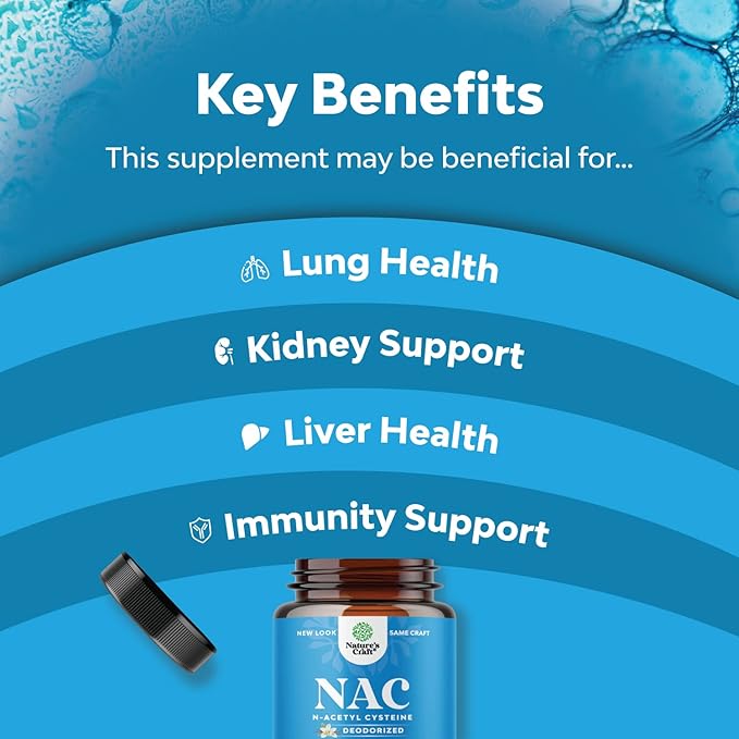 Natures Craft NAC Supplement N-Acetyl Cysteine 600mg- High 600 mg