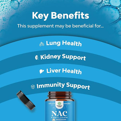 Natures Craft NAC Supplement N-Acetyl Cysteine 600mg- High 600 mg