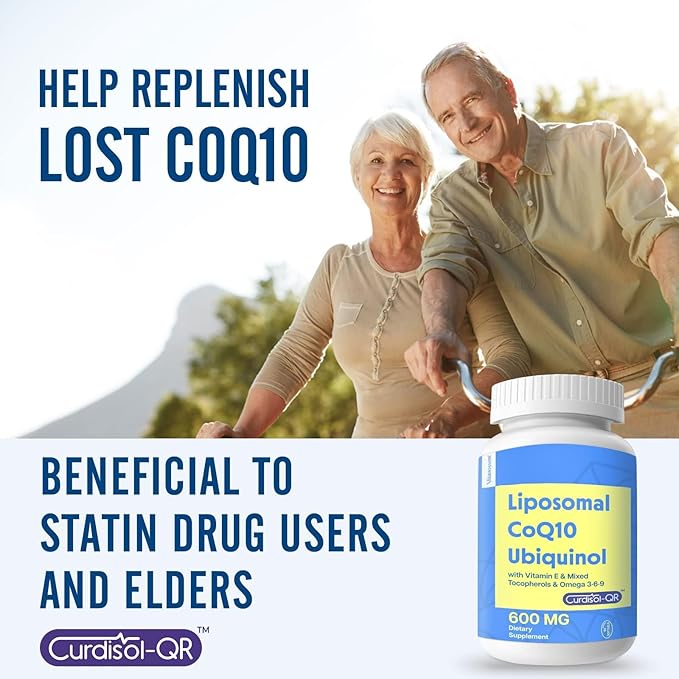 Liposomal CoQ10 600 mg Softgel Ubiquinol, Q10 Ubiquinol 3 6 6 9 9 & Q10 Supplement Powerful-Antioxidant,120 Softgels