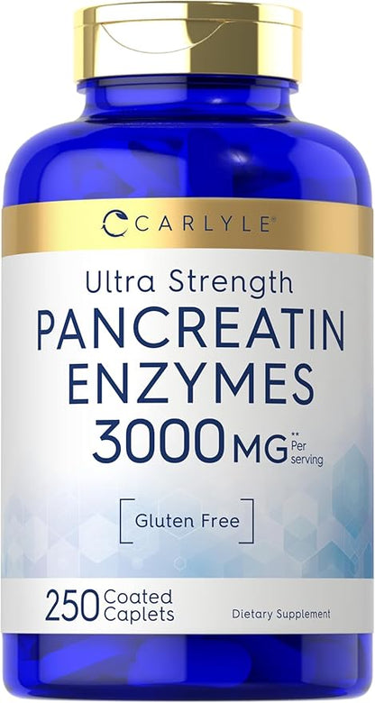Carlyle Pancreatin Digestive Enzymes 3000mg | 250 Caplets