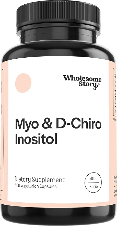 Myo-Inositol & D-Chiro Inositol Supplement For Women | Fertility Supplements & Healthy Hormone Balance For Women | Myo Inositol Powder Capsules For Ovarian Support | Ideal 40:1 Ratio | 90 Day Supply