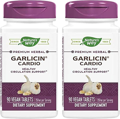 Nature’s Way Garlicin Cardio Premium Herbal 350 mg 90 Tablets