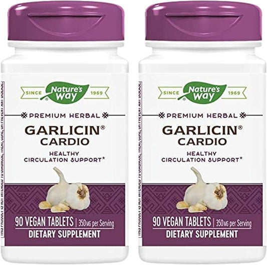 Nature’s Way Garlicin Cardio Premium Herbal 350 mg 90 Tablets