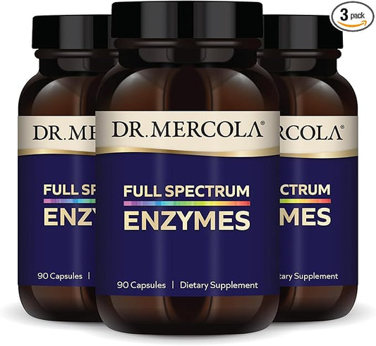 Dr. Mercola, Full Spectrum Enzymes Dietary 270 Servings, 3-Pack (270 (270 Capsules),