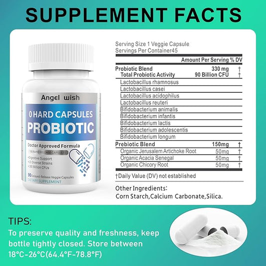Prebiotics-Probiotics Women-Men 90Count-Capsules 180 Billion