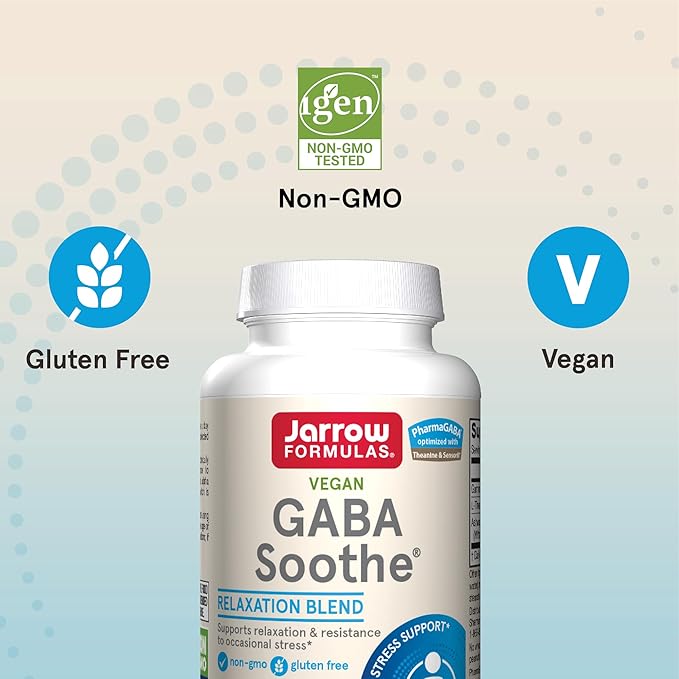 Jarrow Formulas GABA Soothe, 3 Ingredient 30 Veggie 30 Day