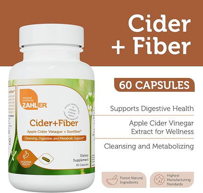 Zahler Apple Cider Vinegar Capsules 60 Count