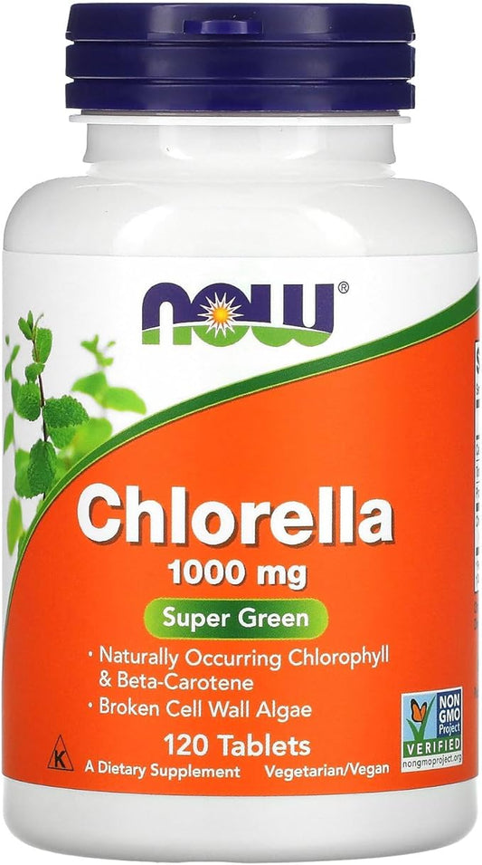 NOW Supplements, Chlorella 1000 mg 120 Tablets