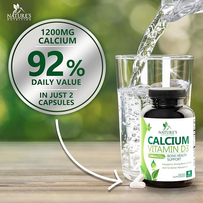 Calcium 1200 mg Plus Vitamin D3, 60 Tablets