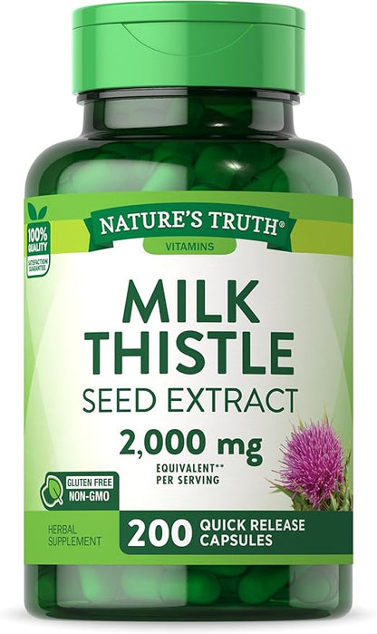 Nature's Truth Milk Thistle 2000mg | 200 Capsules