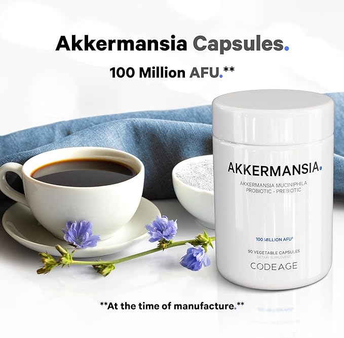 Codeage Akkermansia Muciniphila Probiotic Supplement 3-Month Supply 100 Million 90 Capsules
