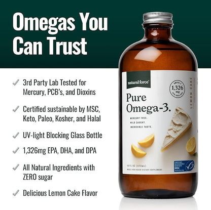 Natural Force Pure Omega 3 1,326 mg 16 Oz