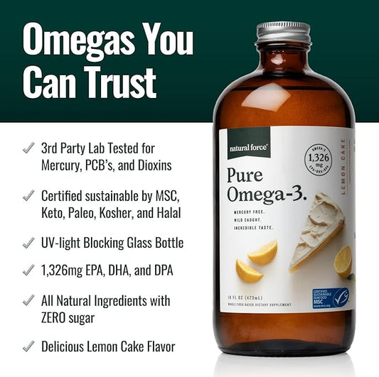 Natural Force Pure Omega 3 1,326 mg 16 Oz